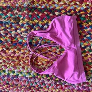 Fabletics Pink Strappy Sports Bra